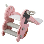 ZUN Toddler Slide for Indoor Use,Pink+White W2181P190005