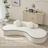 105.5''Curved Sofa, Modern Minimalist Sofa, Cloud Couch Sofa 3-4 W2108P196834