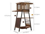 Modern Cat Tree, 58-Inch Cat Tower for Large Cats, Maine Coon Cat Tree with Scratching Board, Large W2641P460041