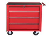 Steel maintenance tool cart single base cabinet 4 drawers 330lb red 52812447