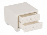 Elegant Velvet Nightstand with 2 Drawers and Crystal Handle, Storage Bedside Table with 88875588