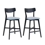 Wooden Bar Chairs Set of 2, Modern Soft Upholstered Kitchen Island Chairs, Counter Height Stool with W2582P197586