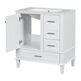 30" Bathroom Vanity , Modern Bathroom Cabinet with Sink Combo Set, Bathroom Storage Cabinet with a WF321698AAK