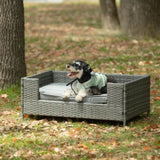 ZUN Dog Bed, Pet Bed, Pet Enclosures, Pet Outdoor Pet Patio Seasonal PE Wicker Pet W170390111