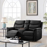 2-SEATER MOTION SOFA BLACK PU W223P149016