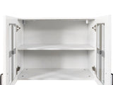 Wall Cabinet, Glass door Display Wall Mounted Cabinet, Floating Cabinet with inadjustable Shelves W331P379955