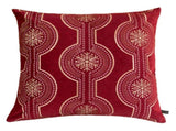 Red Holiday Embroidered Velvet Throw Pillow with Insert 20x20 Set of 4 B357P609103