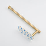 Stainless Steel Towel Holder Adhesive Lengthen Toilet Paper Holder for 2 Roll Papers, Brushed Gold 77105360