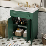 24" Vanity with Integrated Ceramic Sink, Cabinet with 2 Doors, Single Sink N710P277711F