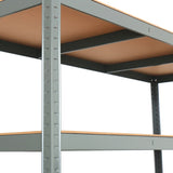 110 x 45 x 180cm 5 Tiers Powder Coated Storage Rack Gray 50537221