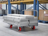 Steel Panel Truck, Heavy Duty Drywall Cart Lumber Cart Platform Truck Flat Cart, 2000lbs, 6" Swivel W1422P208626