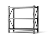 3-Tier Industrial Shelving Rack - 47in, Heavy Duty Steel Shelving Unit Adjustable, 51.2" W*23.6" 06500576