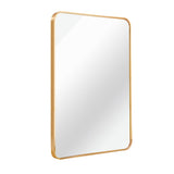 24x32 Inch Gold Metal Framed Rectangular Bathrrom Mirror for Wall. W2203P302680