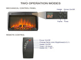 23 inch electric fireplace insert, ultra thin heater log set & realistic flame, remote control W1769P164927