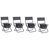 4-piece Folding Outdoor Chair with Storage Bag, Portable Chair for indoor, Outdoor Camping, Picnics W24172222
