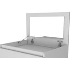 Dresser 43"H, Jewelry Box, Mirror, Single Door Cabinet, Two Drawers, White B097132972