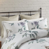 7 Piece Printed Seersucker Comforter Set with Throw Blanket Taupe/Blush King/Cal King B035P266670