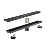 24 Inches Linear Shower Drain, Included Hair Strainer and Leveling Feet W2287P146747