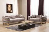 Vanessa Modern style Loveseat made with wood in Taupe 698781233245