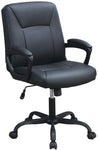 ZUN Relax Cushioned Office Chair 1pc Black Upholstered Seat back Adjustable Chair Comfort HS00F1680-ID-AHD