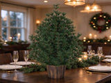 3 FT Potted Artificial Christmas Tree, Unlit Small Xmas Tree with 119 Branch Tips, Distressed Gold 71962916