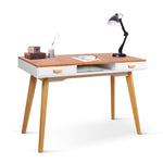 ZUN Wooden Writing Desk for Office,Solid Wood Computer Table for Home ,Simple Style,Study Table with W76056847