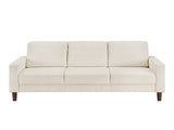 Modern Contemporary Beige Corduroy Upholstered Sofa Comfortable Cushion Solid Wood Living Room B011P359660