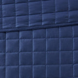 8 Piece Comforter and Quilt Set Collection Navy Full/Queen B03597092