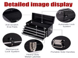 Heavy Duty Metal Tool Box, 21-inch, Portable Metal Tool Box with 4 Drawers, Small Tool Chest with W2660P310479