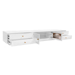 ZUN Luxurious TV Stand with Fluted Glass Doors, Elegant and Functional Media Console for TVs Up to 95'', 43764562