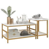 ZUN Set of 2 Coffee Tables （Prohibited by WalMart） 15825021