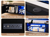 Wall Mounted TV Stand, 63" x 11.8" x 11.8", Floating TV Cabinet with 2 Doors, 59295808