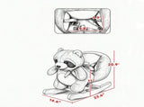 Plush Raccoon Rocking Horse for Kids, Ride-On Toy with Realistic Sounds and Safety Belt, Brown 62319020