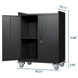 2 Door Tool Cabinets for Garage, Lockable Garage Storage Cabinet, Locking Metal Storage Cabinet with 04530451