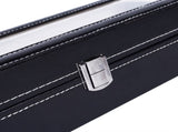 6 Compartments High-grade Leather Watch Collection Storage Box Black 57569750