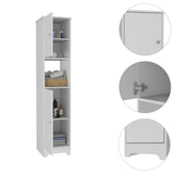 ZUN Brighton 1-Shelf Linen Cabinet White B06280090