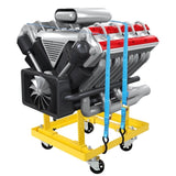 750lbs Rolling Engine Stand,Adjustable Width And Length, with 2pcs Buckle Straps,Yellow W465P276704