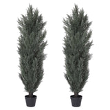 150cm Detachable Artificial Green Cypress Tree Realistic Tall Faux Plant for Indoor and Outdoor W2945P322200