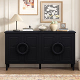 U_STYLE Four-door sideboard with French-Inspired,Suitable for Living Rooms, Entrance and Study Rooms N711P231529B