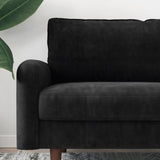 56.3" Velvet Round Arm Apartment Loveseat 07716609