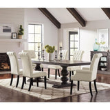 Beige and Smokey Black Tufted Arm Chair B062P145444