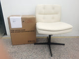 Large Size Armless Home Office Desk Chair Vanity Chair No Wheels W1403P152410