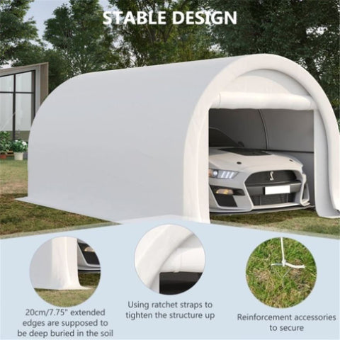 ZUN Carport /PE Canopy Cover -AS （Prohibited by WalMart） 37628002