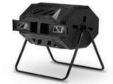Outdoor Compost Tumbler Dual Chamber, Outdoor Tumbling Composter Dual Rotating Batch Compost Bin, 42 90921174