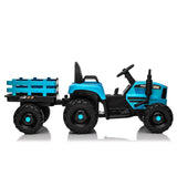 ZUN Ride on Tractor with Trailer,24V 400W Powered Electric Tractor Toy w/Remote Control,electric car for W1578P194692