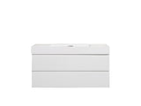 BB02-36-101, Integrated solid surface basin WITHOUT drain and faucet, glossy white color W1865P321775