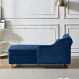 Modern Upholstery Chaise Lounge Chair with Storage Velvet W1097102814
