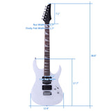 Novice Entry Level 170 Electric Guitar HSH Pickup Bag Strap Paddle Rocker Cable Wrench Tool White 44571807