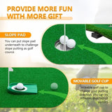 10x5 FT Golf Putting Green, Golf Training Mat with High-quality Turf, 3 Holes, 3 Flags and Cups for W1422P289866