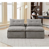 ZUN [NEW ARRIVED] Modular Sofa,No Armrests,At will DIY, Chenille Fabric,Neck Pillow-Back W2108P261275